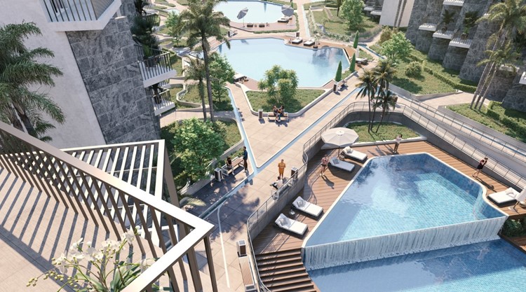 1 bedroom apartment with side sea view for sale